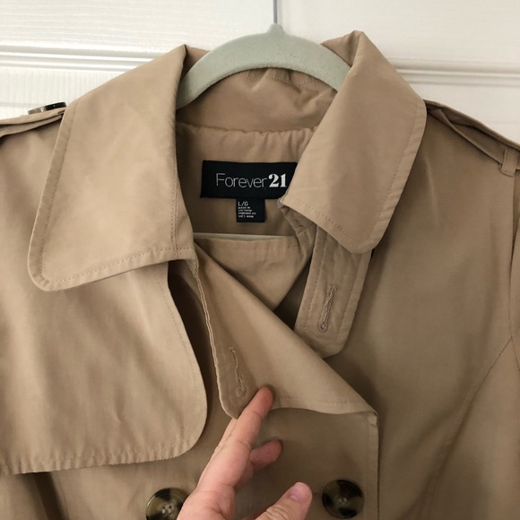 Forever21 Tan Rain Coat - Picture 2 of 4